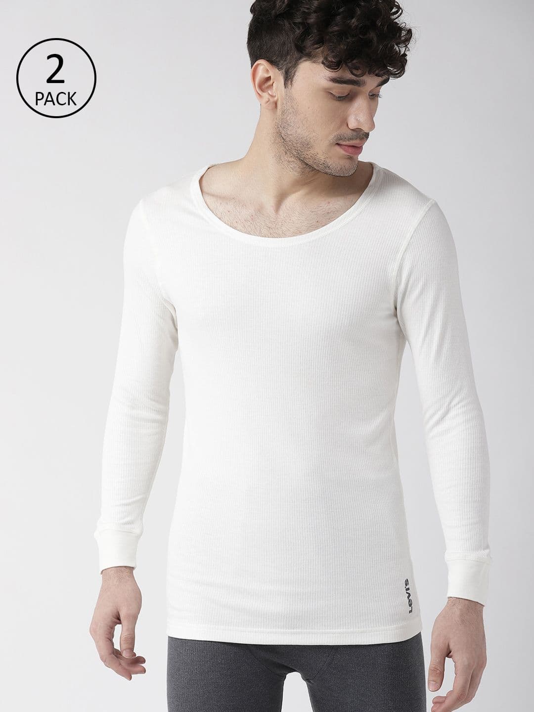 Levis Men Pack of 2 Solid Thermal Tops - view 1