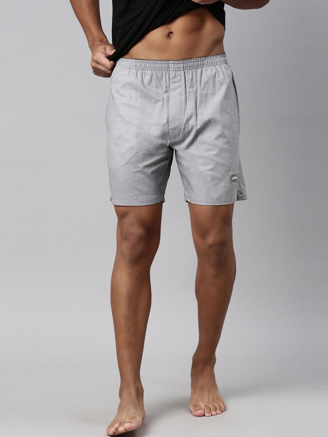 Levis Men Solid Cotton Woven Soft Boxer Shorts with Side Pocket - view 1