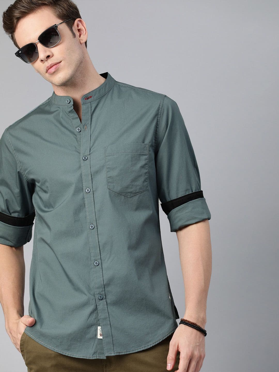 Roadster Men Grey Cotton Casual Shirt - view 1