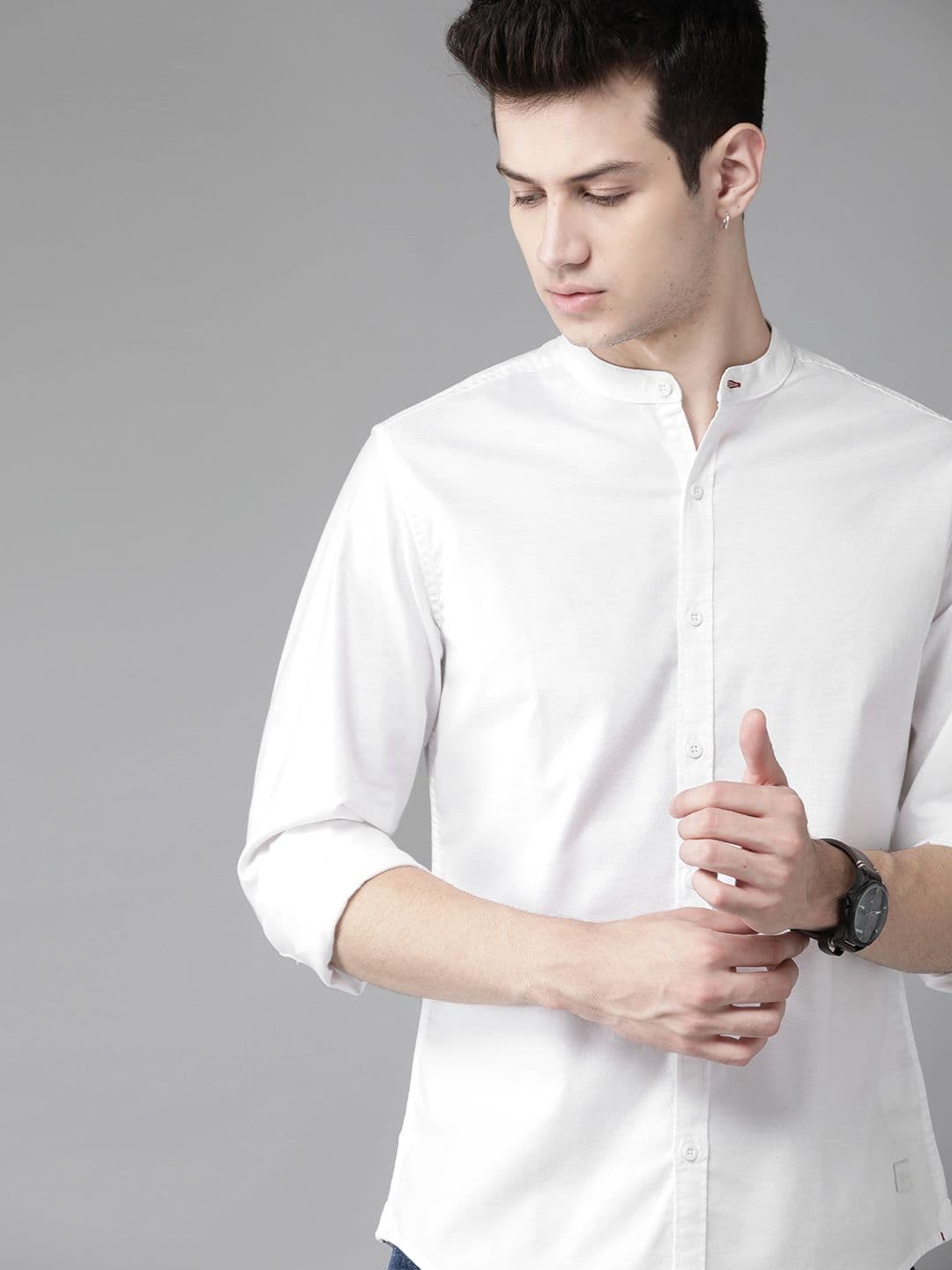 Roadster Men White Cotton Casual Shirt - view 1
