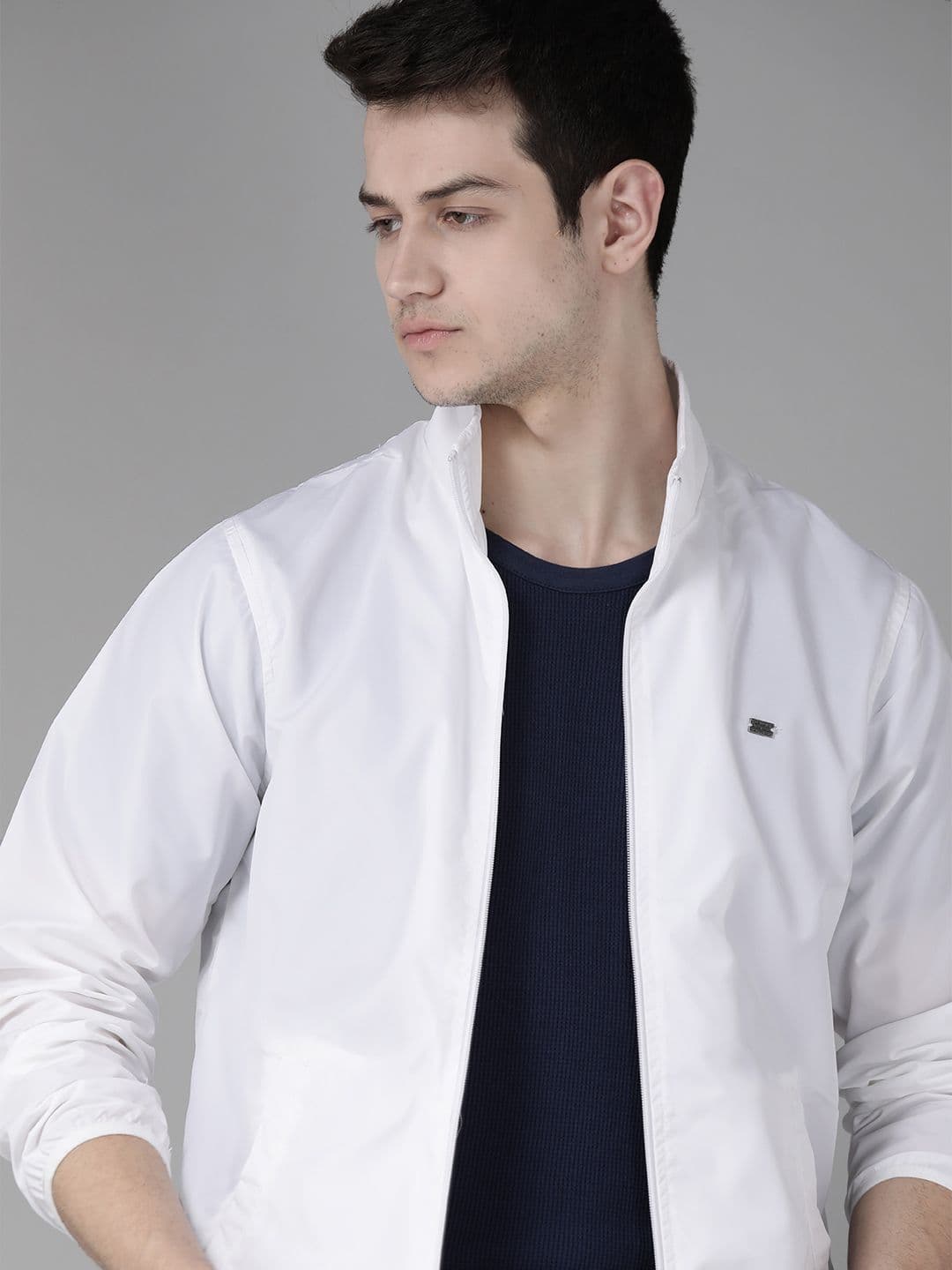 Roadster Men White Solid Lightweight Tailored Jacket - view 1