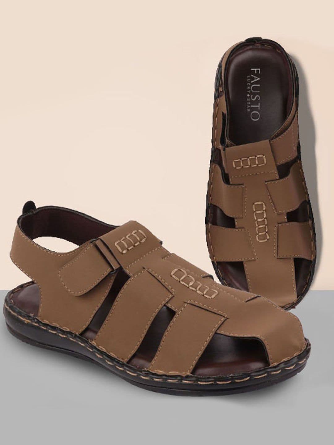 FAUSTO Men Brown Fisherman Sandals - view 1