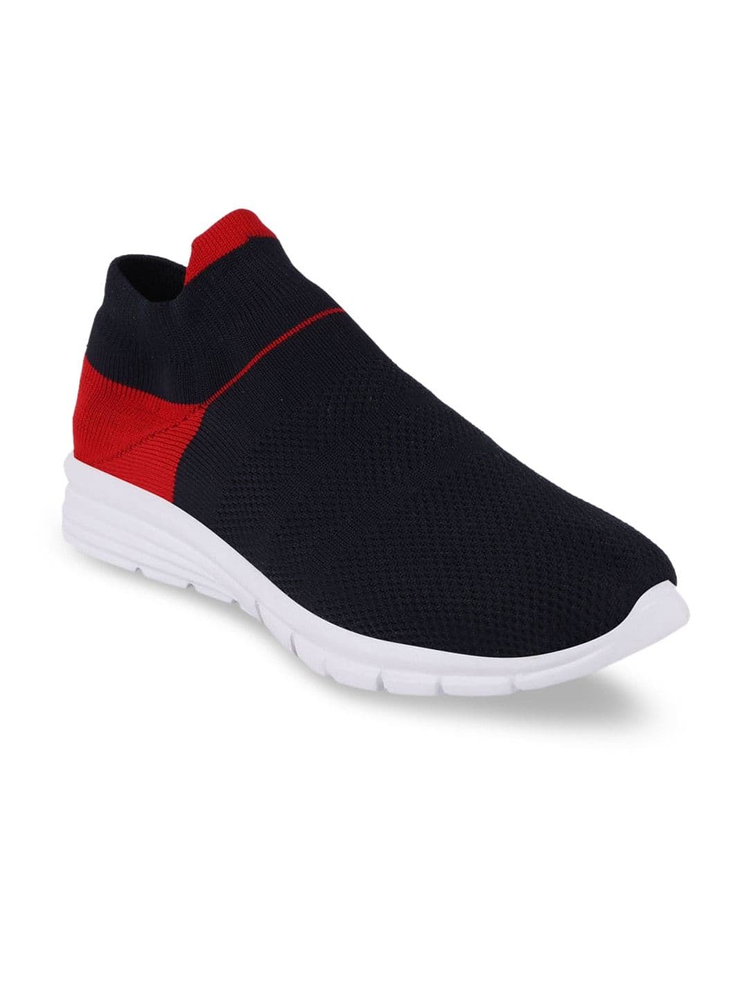 FAUSTO Men Navy Blue & Red Colourblocked Walking Shoes - view 1