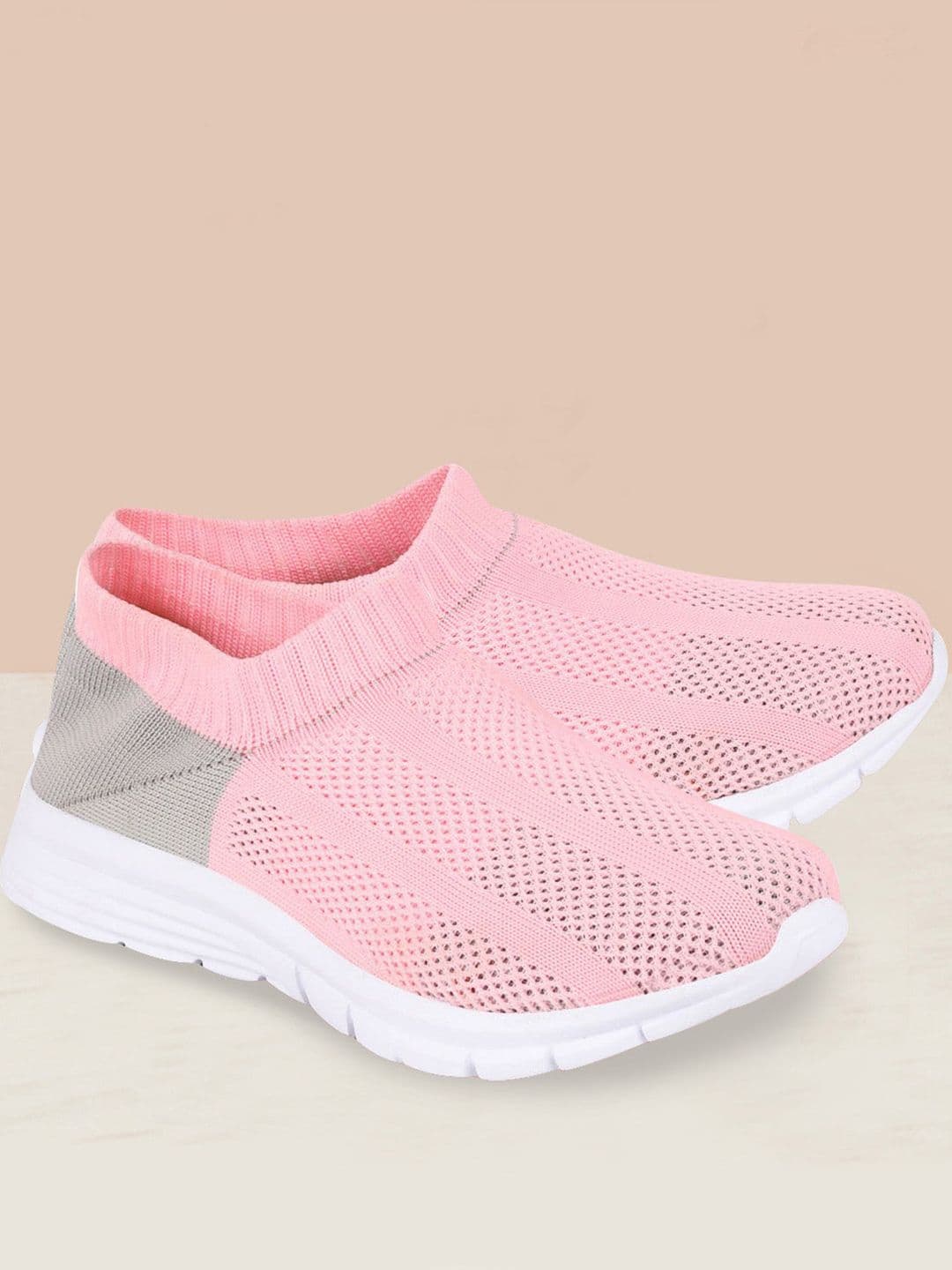 FAUSTO Women Pink Mesh Walking Shoes - view 1