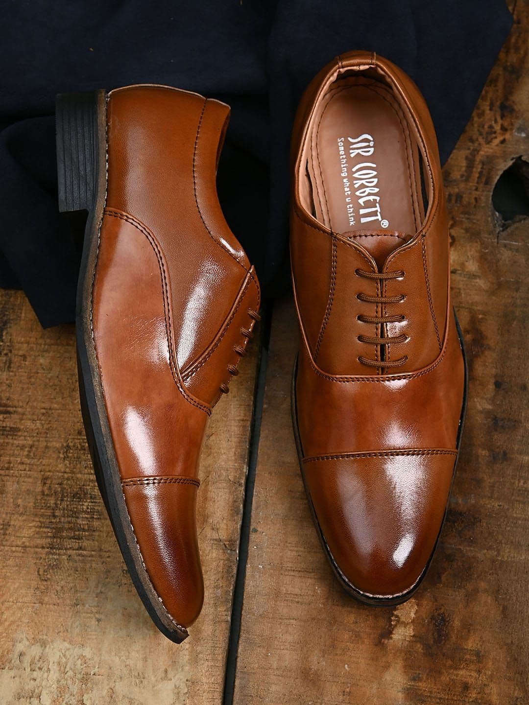 Sir Corbett Men Tan Brown Formal Shoes - view 1
