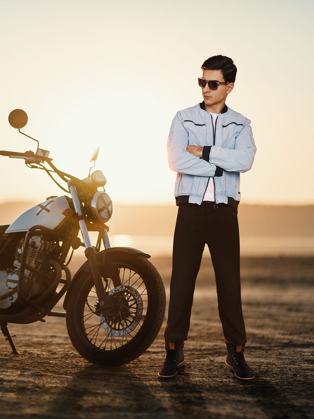 Roadster Men Blue Solid Denim Jacket - view 1