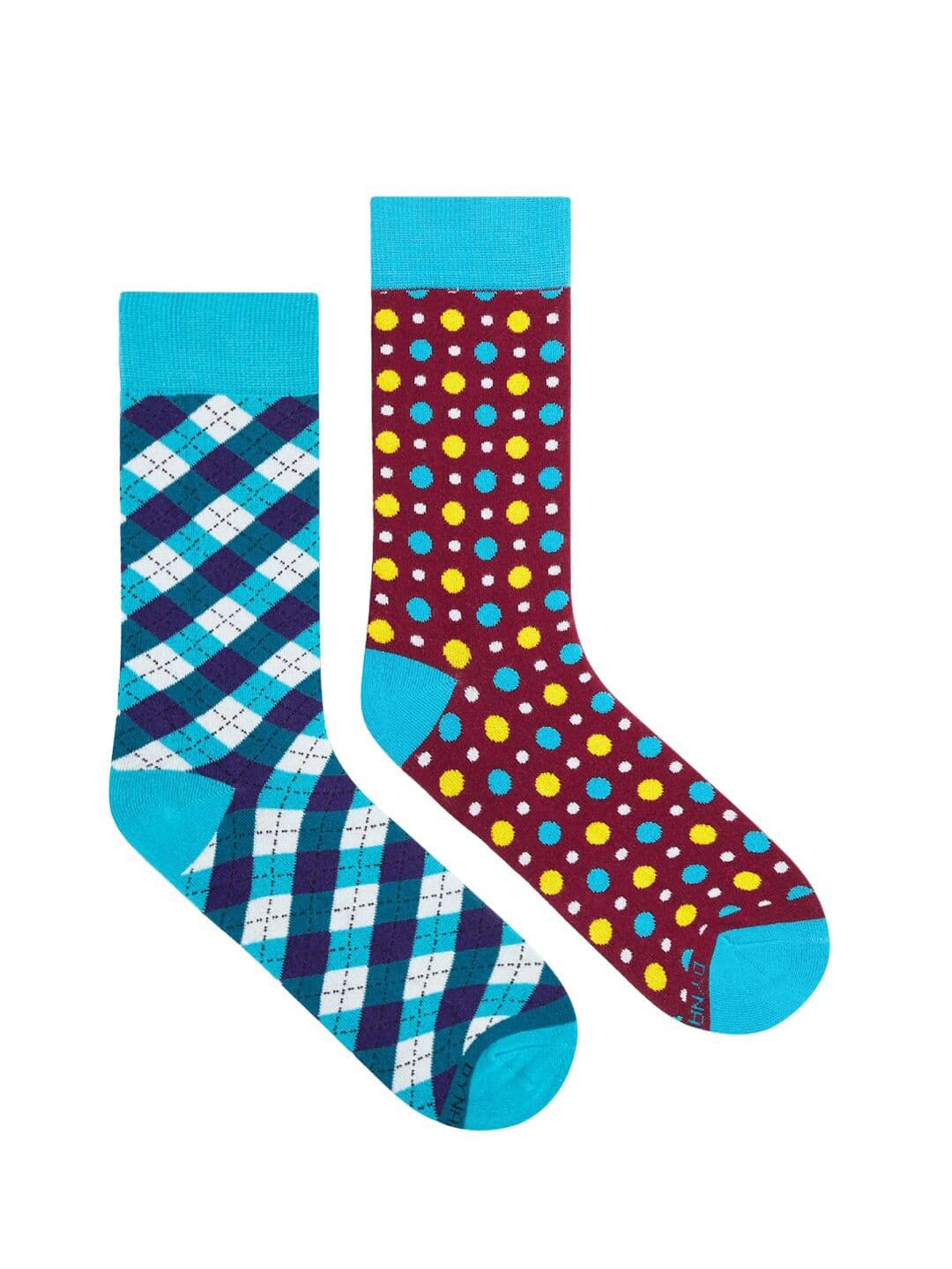 Dynamocks Unisex Pack Of 2 Patterned Dandy & Fizzy Calf Length Socks - view 1