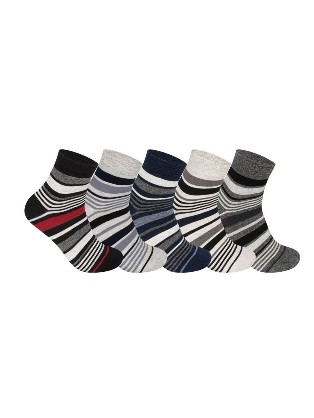 Supersox Men Pack Of 5 Striped Ankle Length Socks - view 1