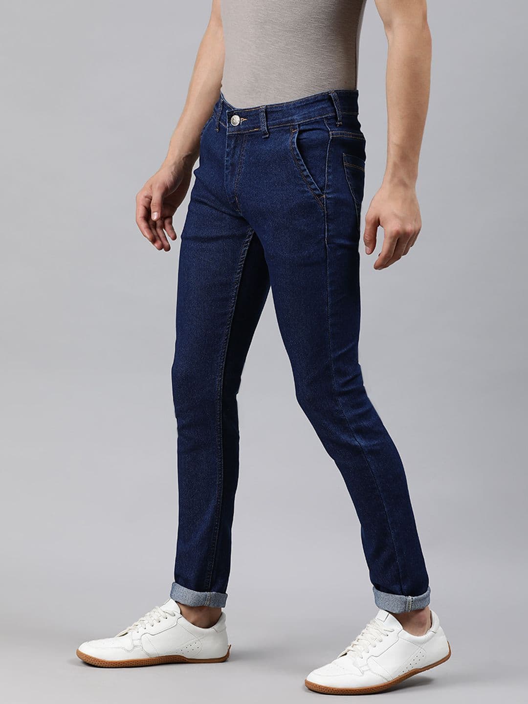 Urbano Fashion Men Blue Slim Fit Mid-Rise Clean Look Stretchable Jeans - view 1