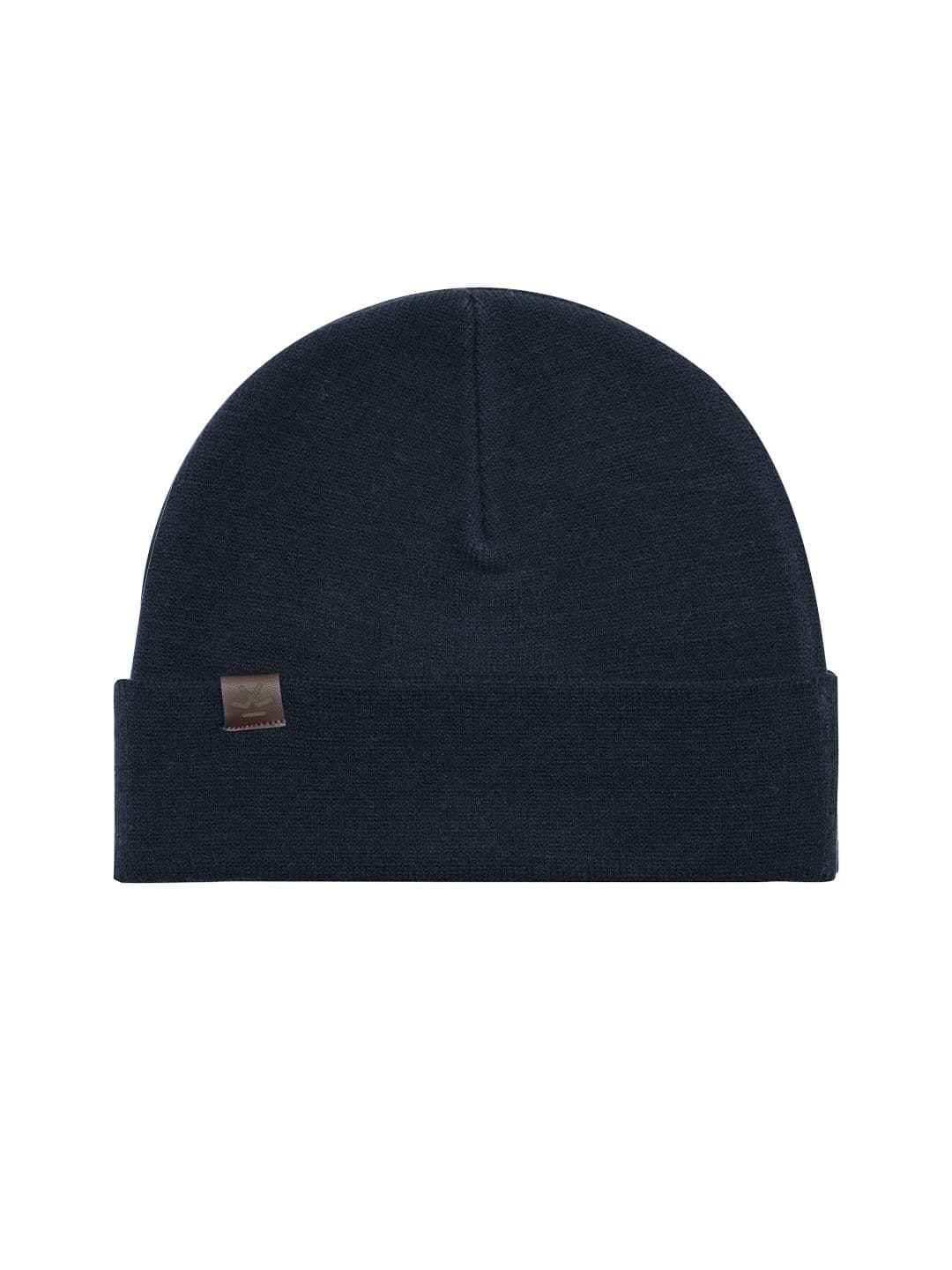 WROGN Unisex Navy Blue Solid Beanie - view 1