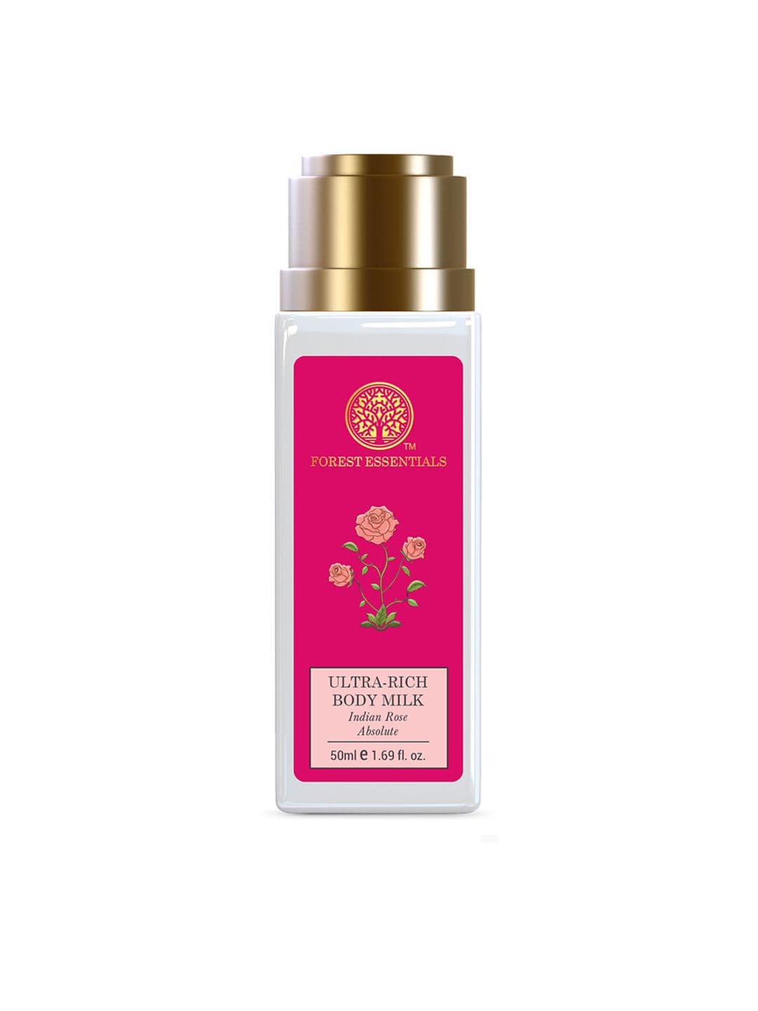 Forest Essentials Ultra-Rich Body Milk Indian Rose Absolute Natural Body Lotion - 50ml - view 1