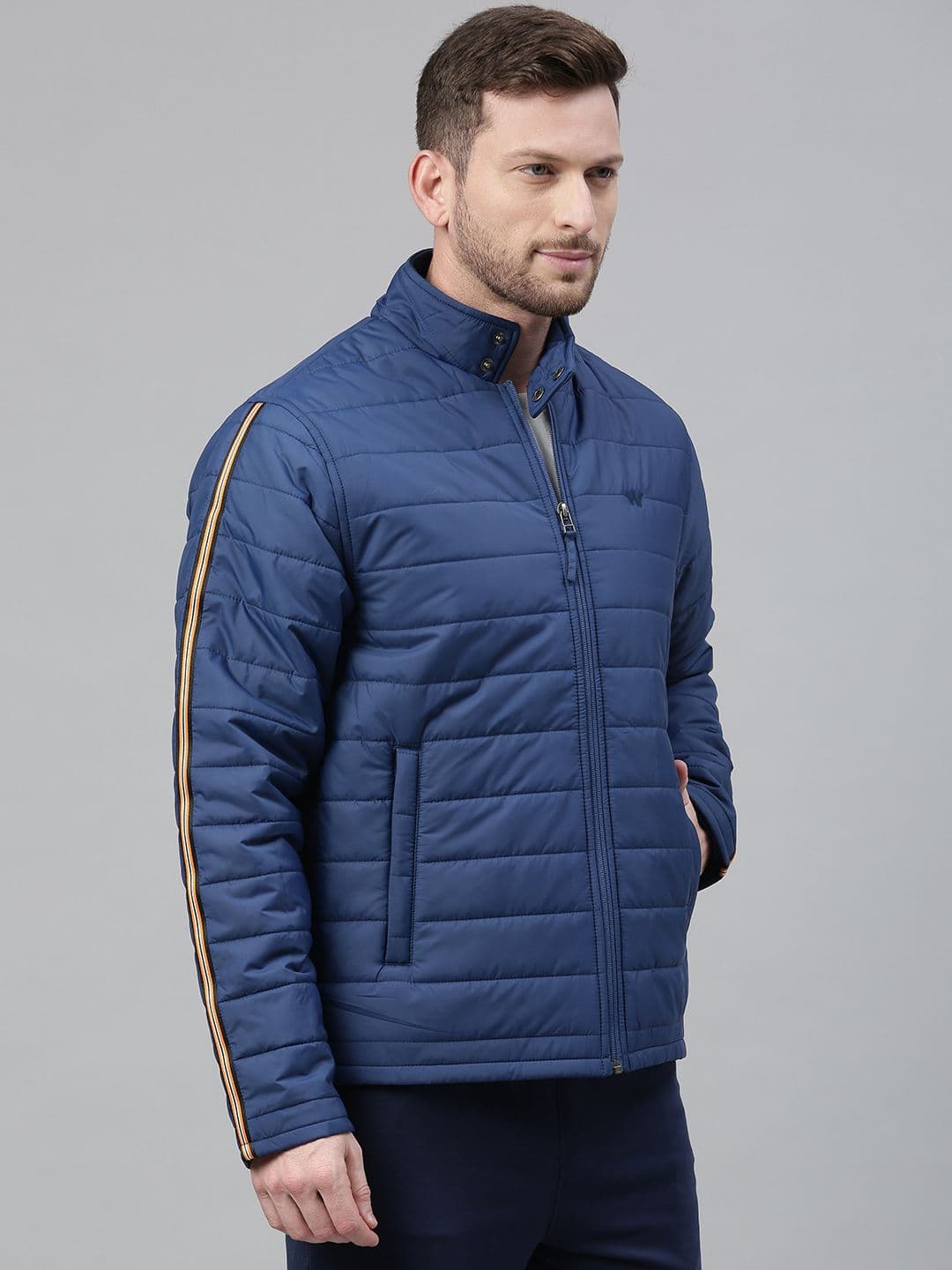 Wildcraft Men Blue Solid Windcheater Padded Jacket - view 1
