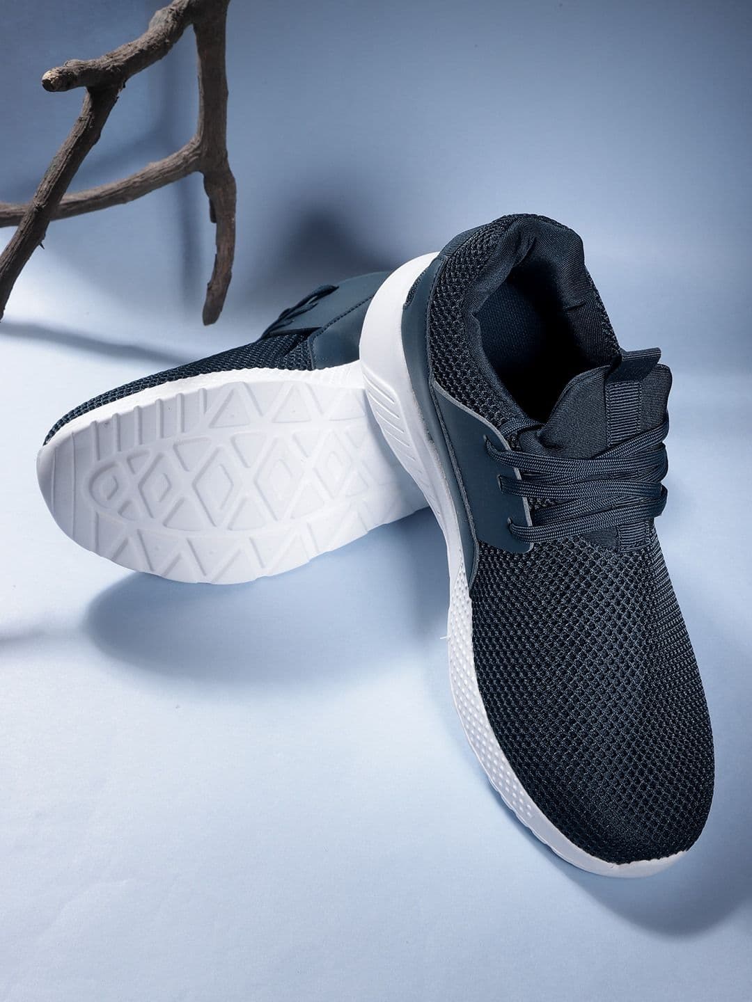 Roadster Men Navy Blue FLYKNIT Running Shoes - view 1