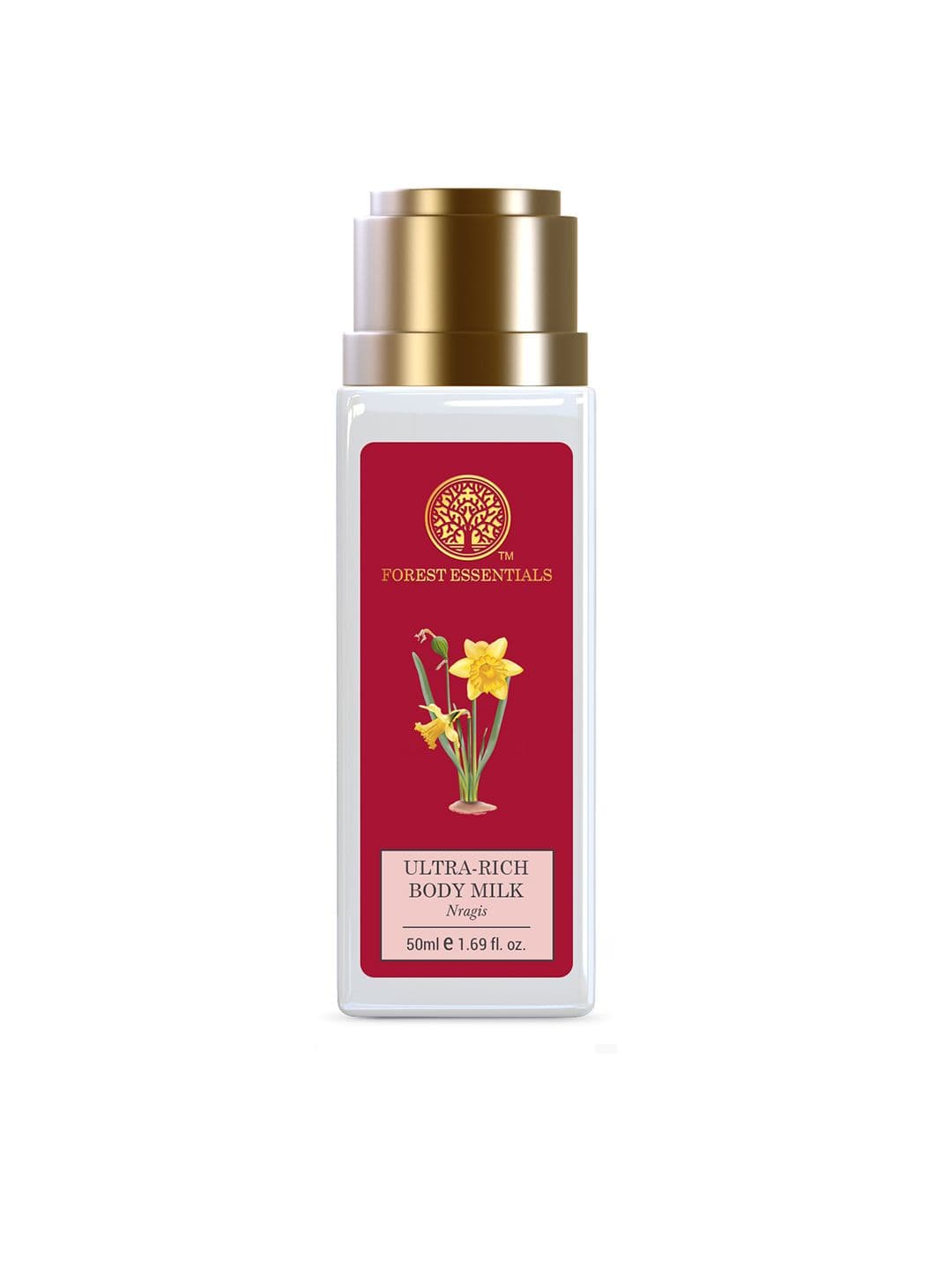 Forest Essentials Travel Size Ultra-Rich Body Milk Nargis Natural Body Lotion - 50ml - view 1
