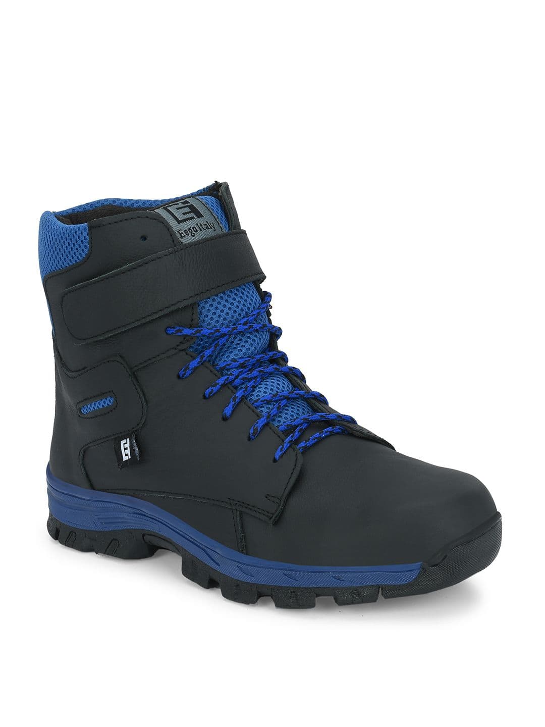 Eego Italy Men Black Leather High-Top Trekking Shoes - view 1