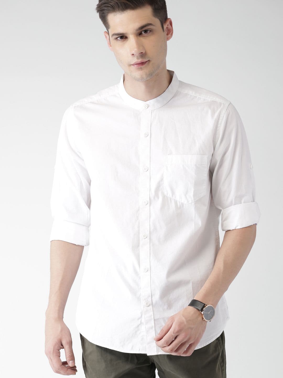 Highlander White Slim Fit Casual Shirt - view 1