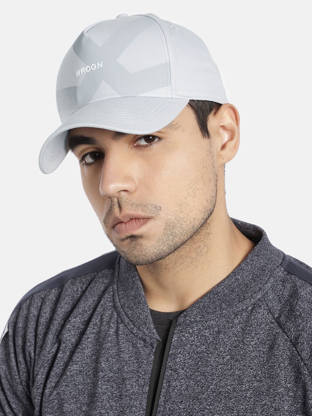 WROGN Unisex Grey Printed Baseball Cap - view 1