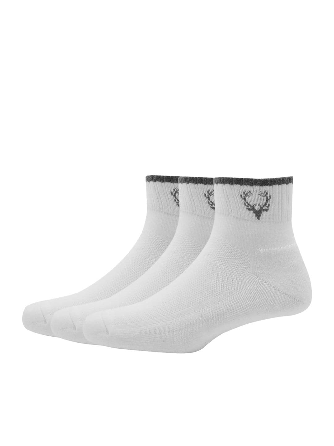 Allen Solly Men Pack Of 3 White Solid Ankle-Length Socks - view 1