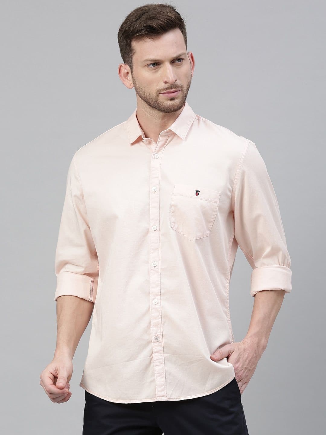 Louis Philippe Jeans Men Slim Fit Over Dyed Soft Handfeel Full Sleeve Casual Shirt - view 1