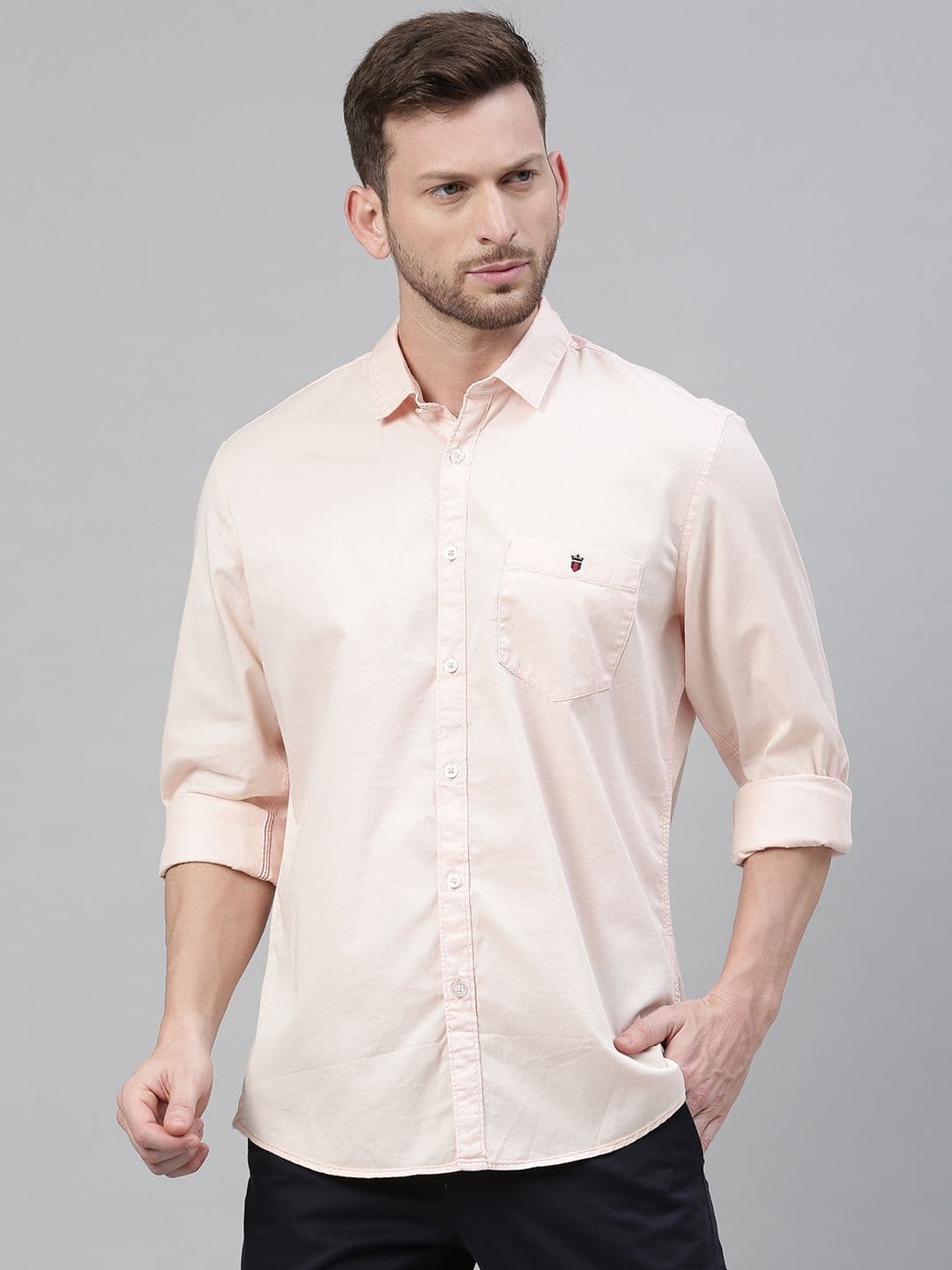 Louis Philippe Jeans Men Slim Fit Over Dyed Soft Handfeel Full Sleeve Casual Shirt - view 1