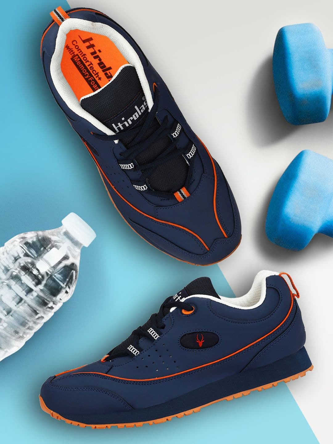 HIROLAS Men Blue Shock Absorbing Running Shoes - view 1
