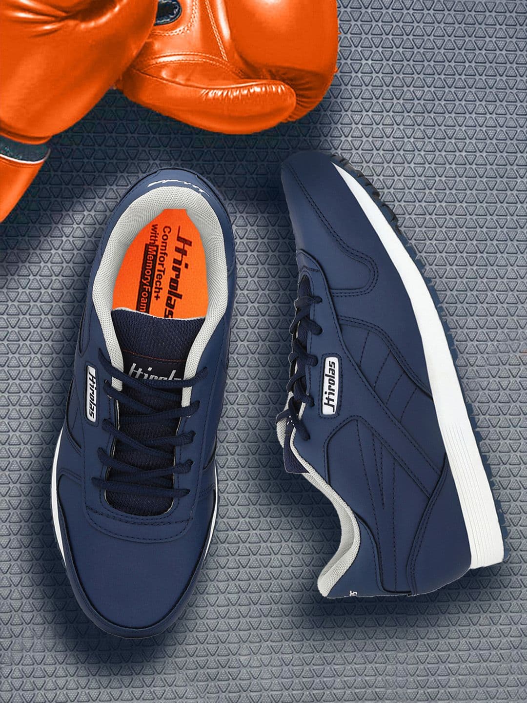 HIROLAS Men Blue Synthetic Running Shoes - view 1