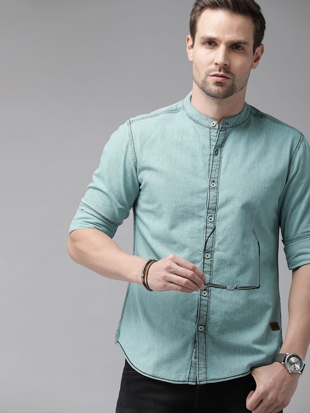 Roadster Men Blue Casual Denim Shirt - view 1