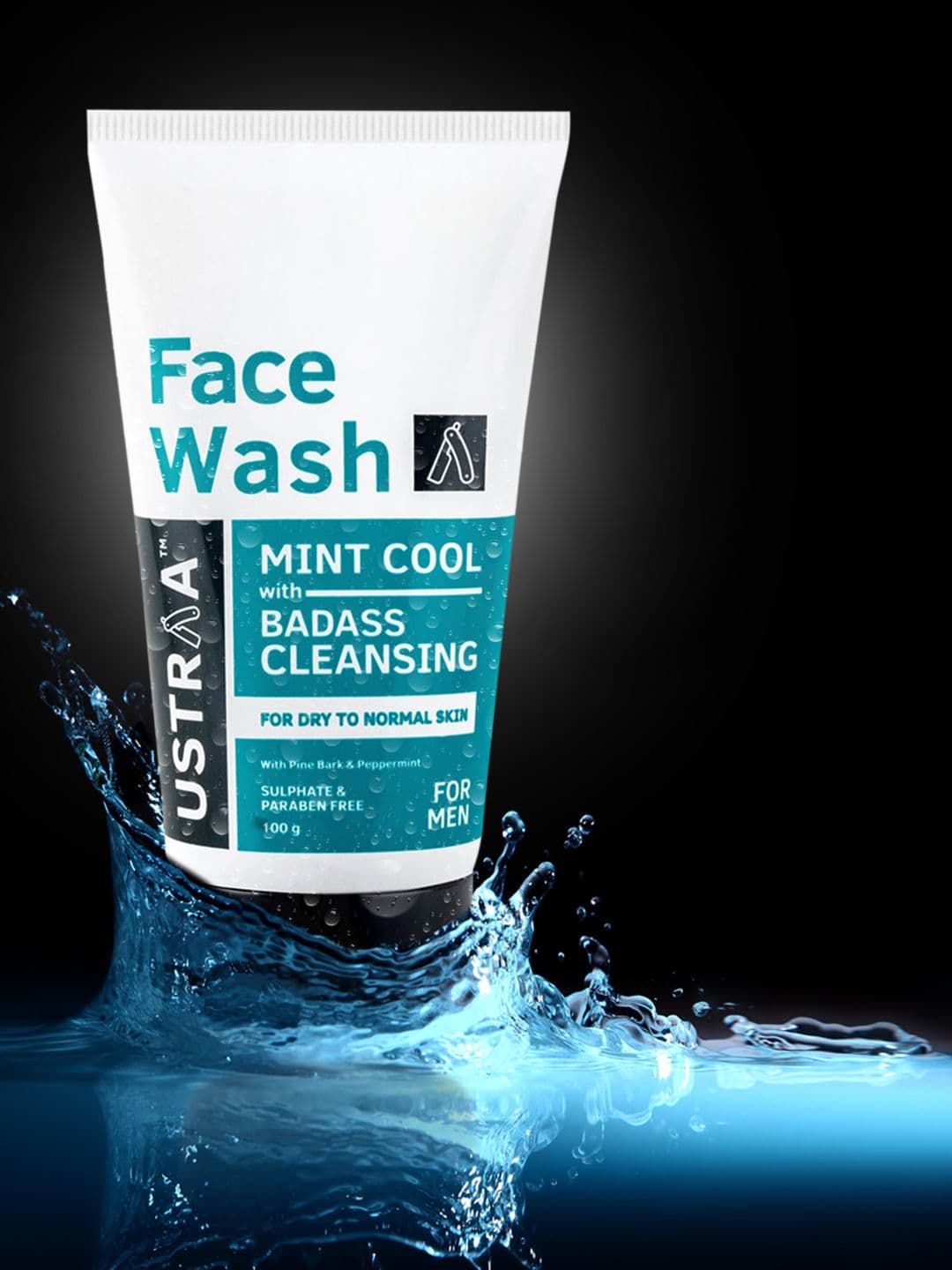Ustraa Men Mint Cool Dry Skin Face Wash 100g - view 1
