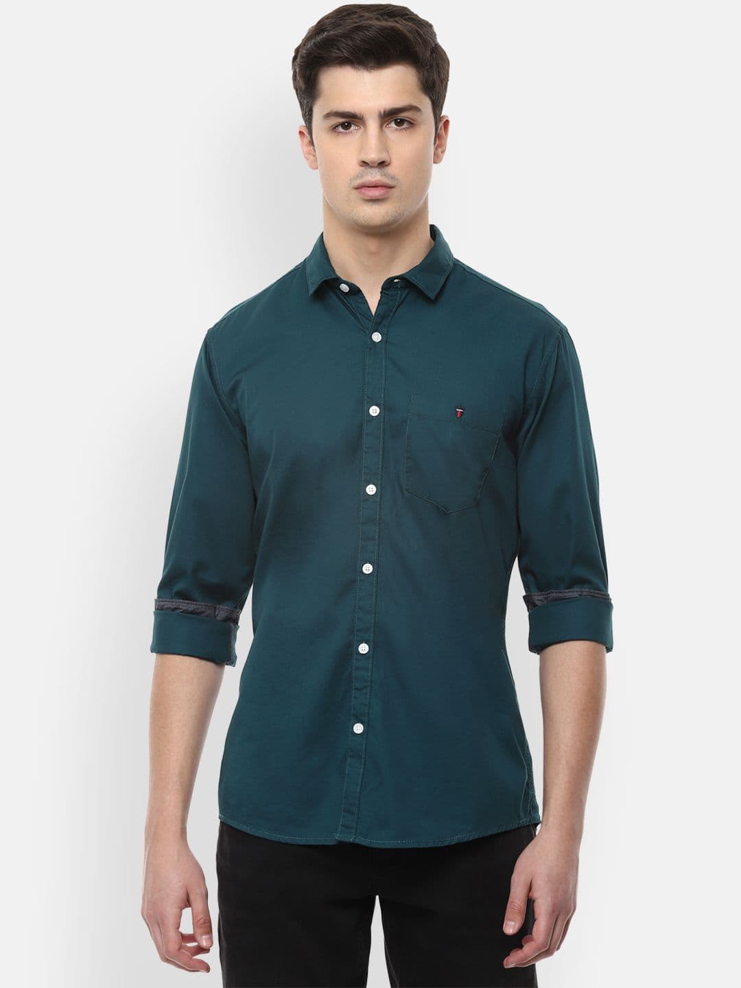Louis Philippe Jeans Men Slim Fit Over Dyed Soft Handfeel Full Sleeve Casual Shirt - view 1