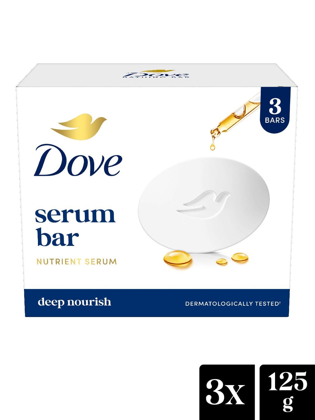 Dove Set of 3 Serum Bar with Nutrient Serum - 125 g each - view 1