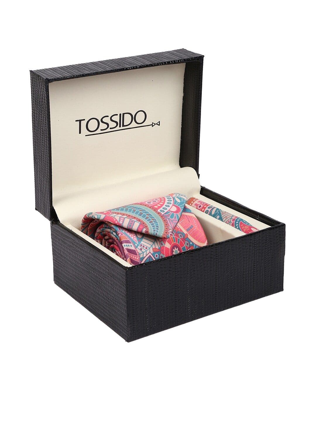 Tossido Men Pink & Green Printed Accessory Gift Set - view 1