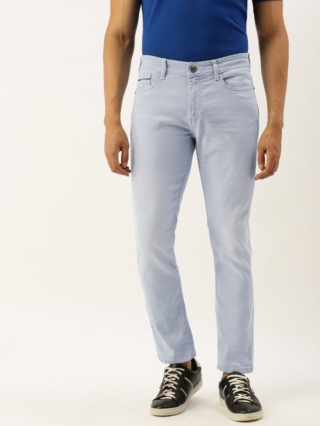 The Indian Garage Co Men Blue Slim Fit Low-Rise Clean Look Stretchable Jeans - view 1
