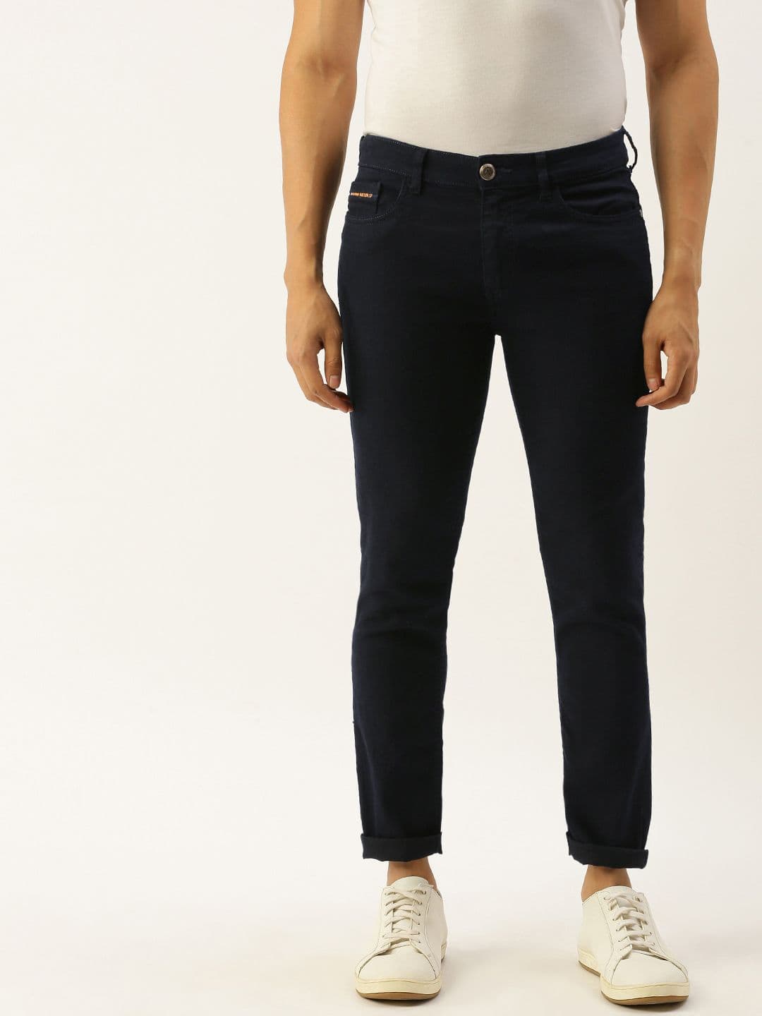 The Indian Garage Co Men Blue Slim Fit Low-Rise Clean Look Stretchable Jeans - view 1