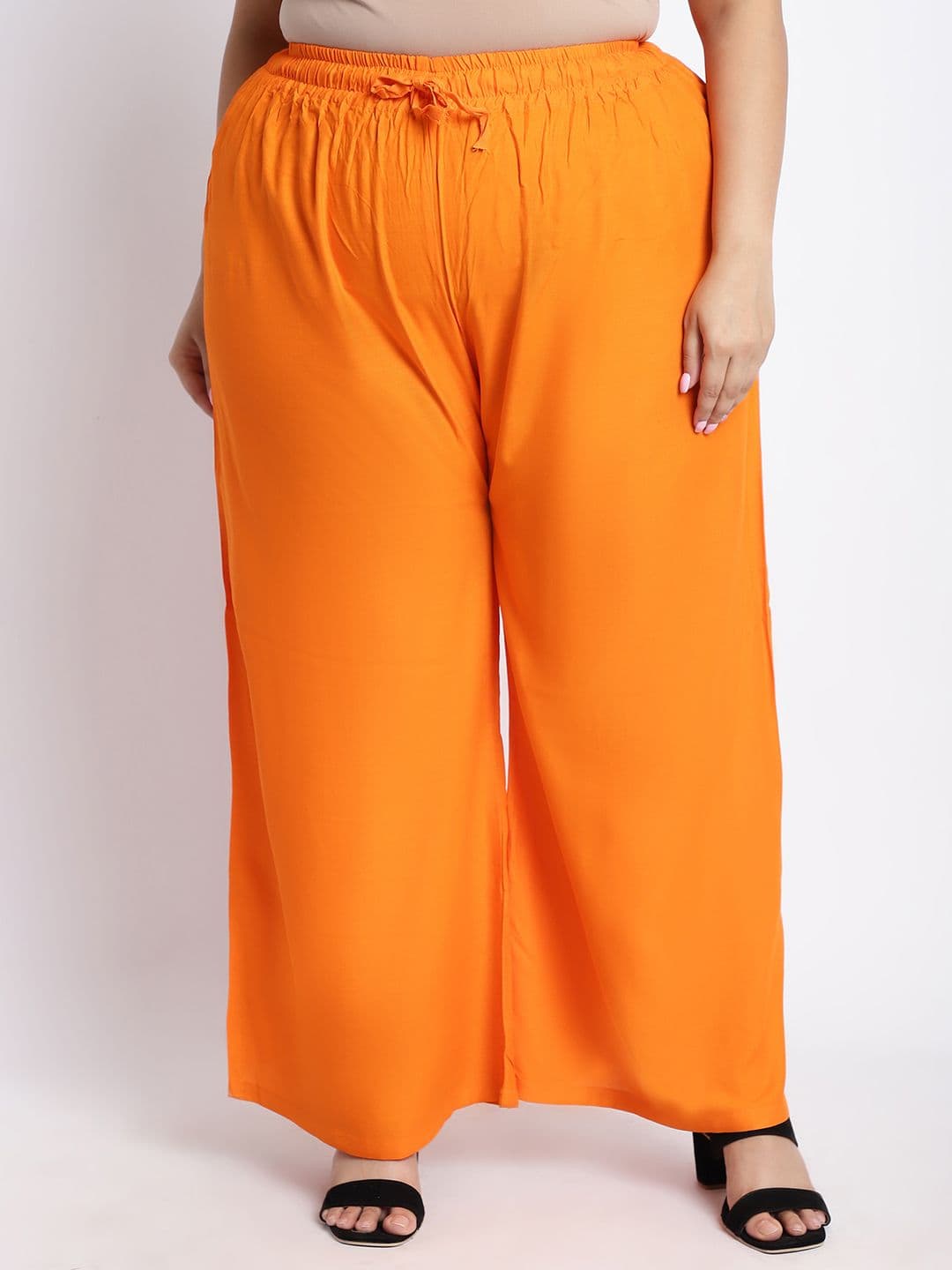 TAG 7 PLUS Women Orange Solid Flared Palazzo - view 1