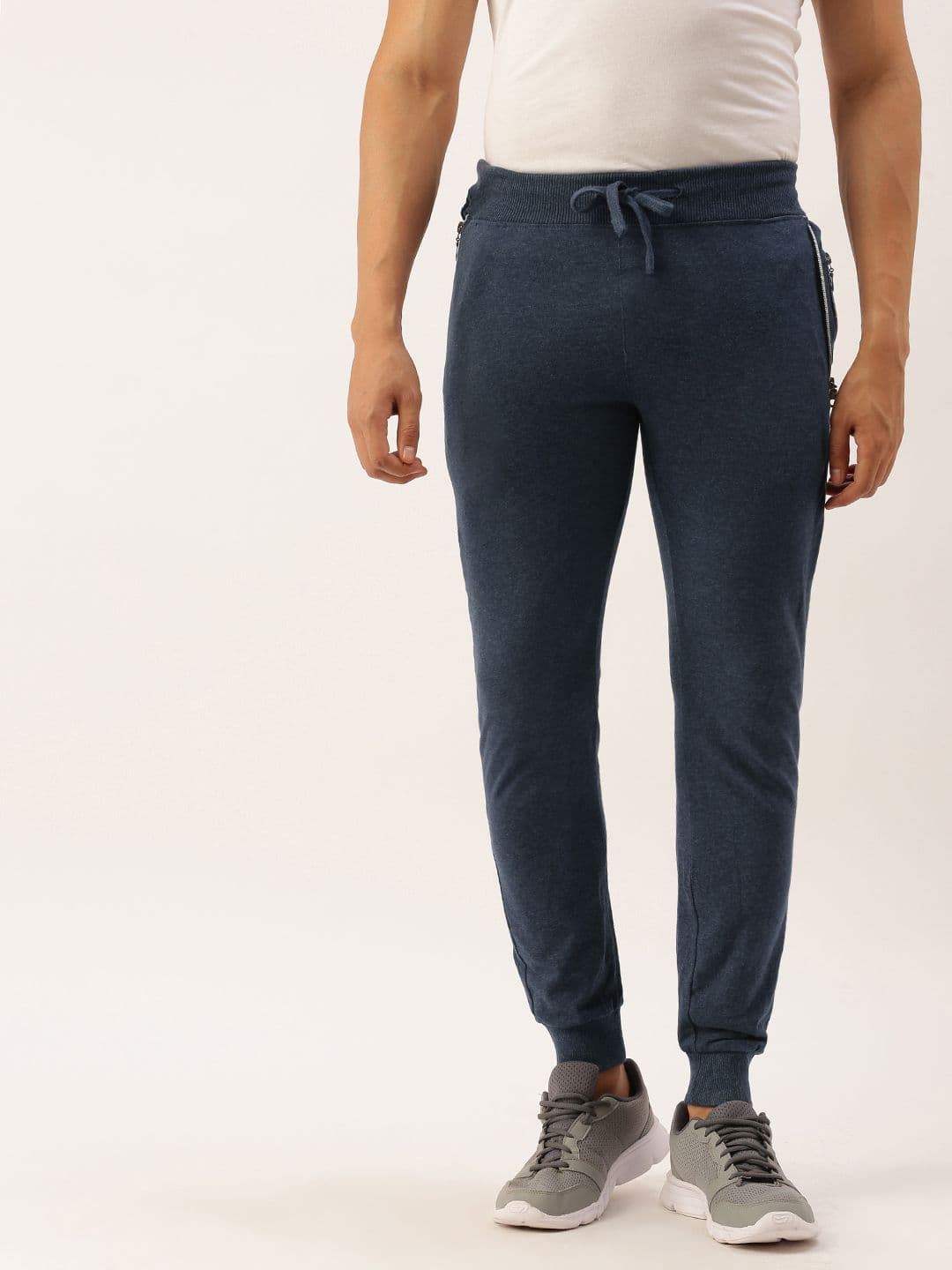 CAHOOT Men Navy Blue Cotton Solid Outdoor Joggers - view 1