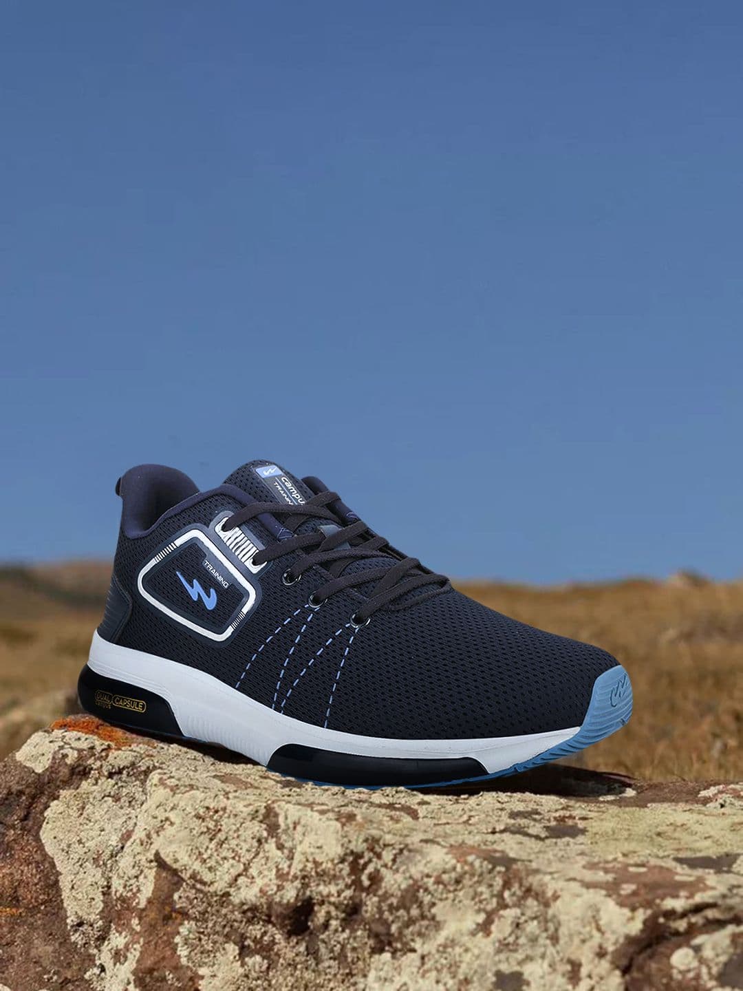 Campus Men BRAZIL ADV PRO Navy Blue Mesh Running Shoes - view 1