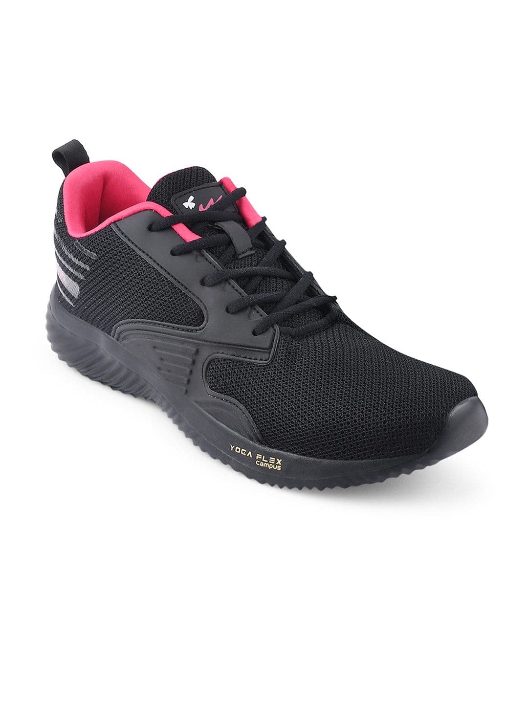 Campus Women NOOR PLUS Black Mesh Running Shoes - view 1