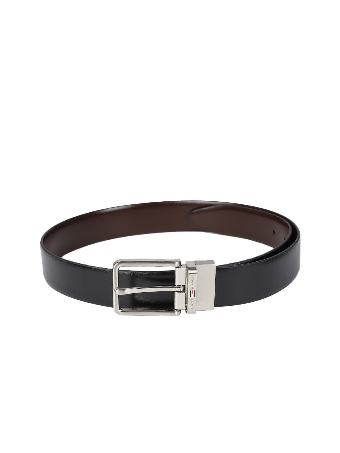 Tommy Hilfiger Men Black & Brown Solid Reversible Leather Belt - view 1