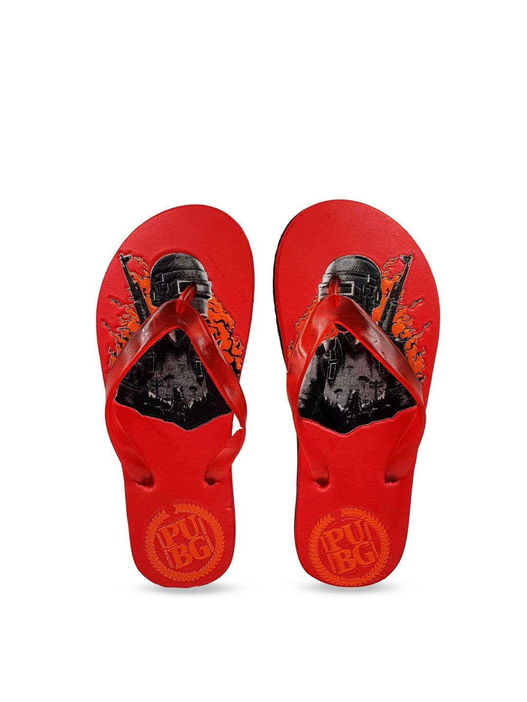 Pampy Angel Men Red & Black PUBG Printed Water Resistant Room Slippers - view 1