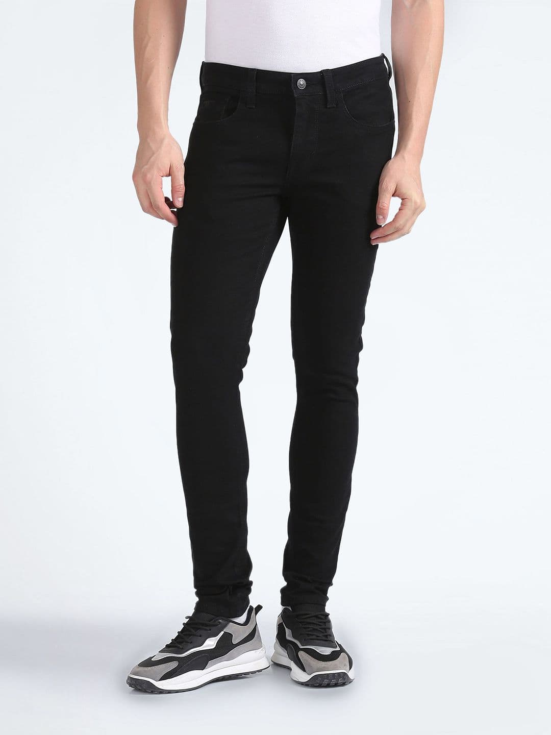 Flying Machine Men Black Jackson Skinny Fit Low-Rise Stretchable Jeans - view 1
