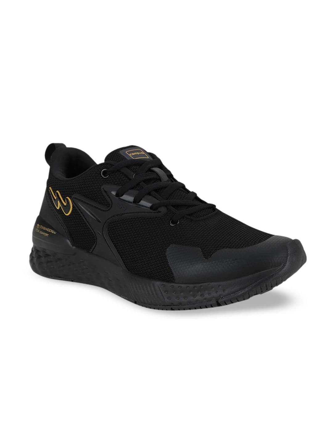 Campus Men Black Simon Pro Mesh Running Shoes - view 1