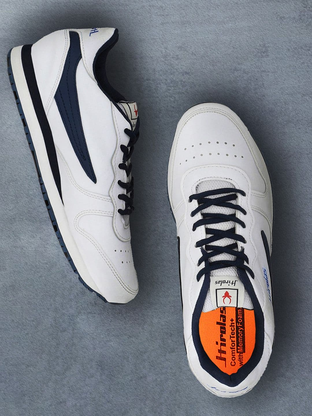 HIROLAS Men White Shock Absorbing Running Shoes - view 1