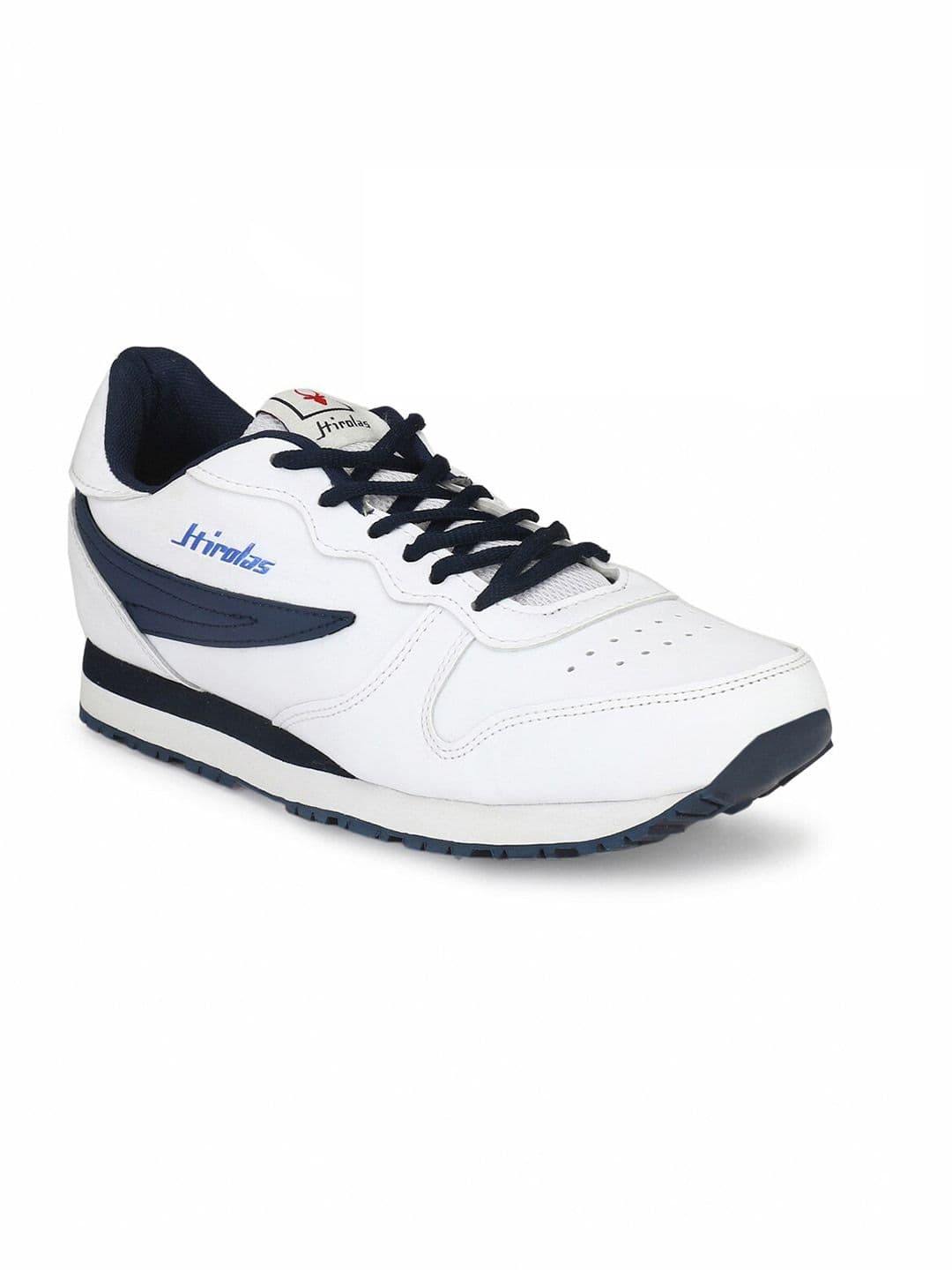 HIROLAS Men White & Navy Blue Running Shoes - view 1