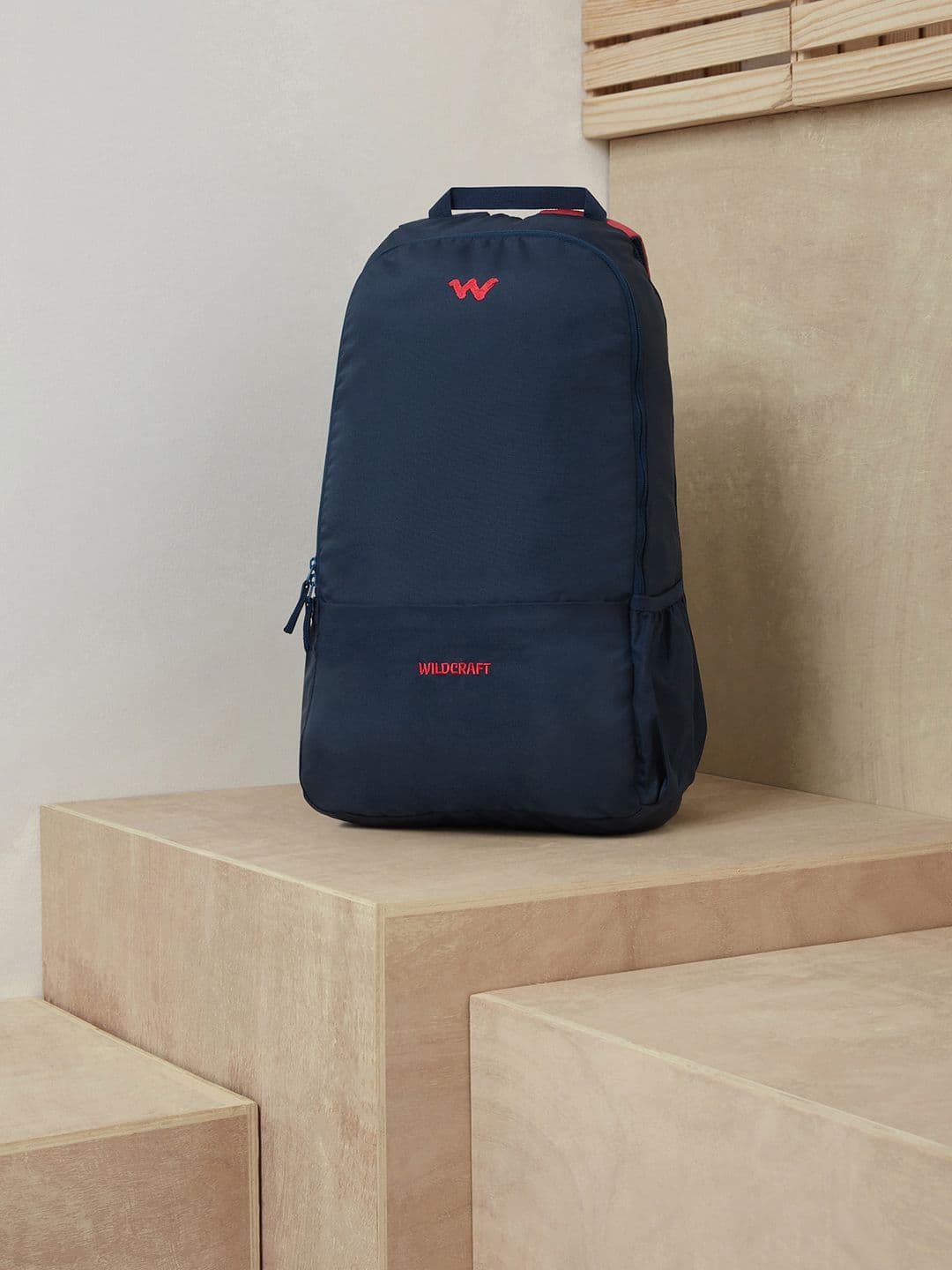 Wildcraft Unisex Navy Blue & Red Solid Backpack - view 1