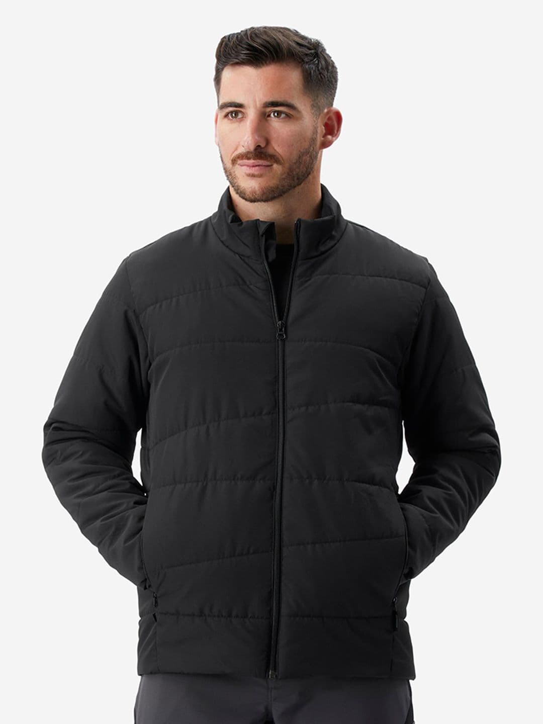 Decathlon Forclaz - Men Black MT50 Quick Dry Trekking Puffer Jackets