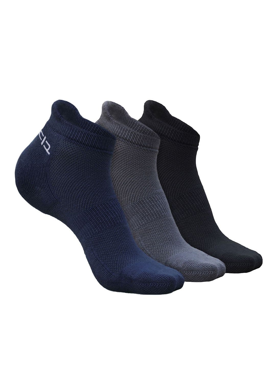 Heelium Men Pack of 3 Bamboo Super Soft & Odour-Free Breathable Ankle-Length Socks - view 1