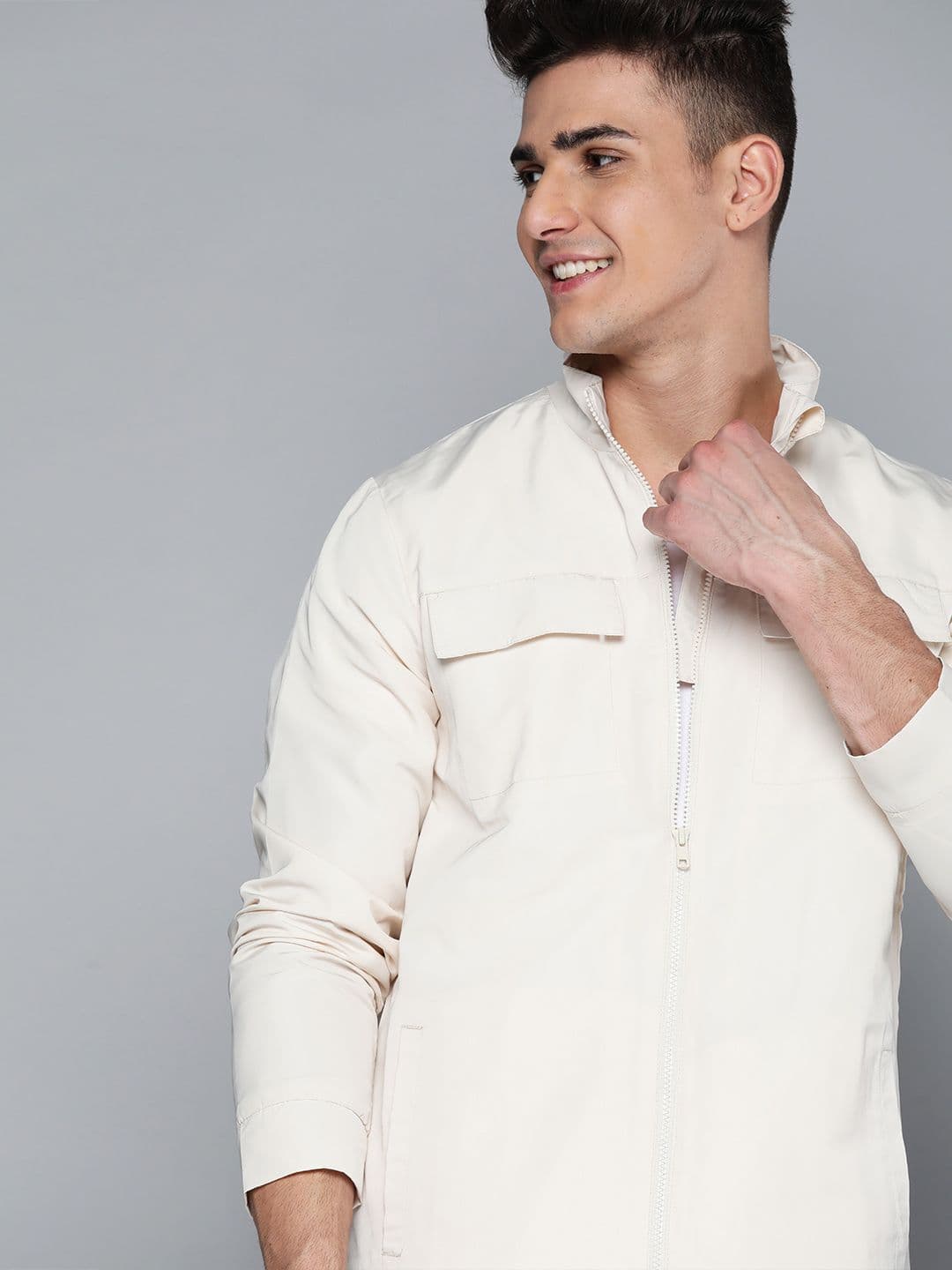 Mast & Harbour Men Cream-Coloured Tailored Jacket - view 1