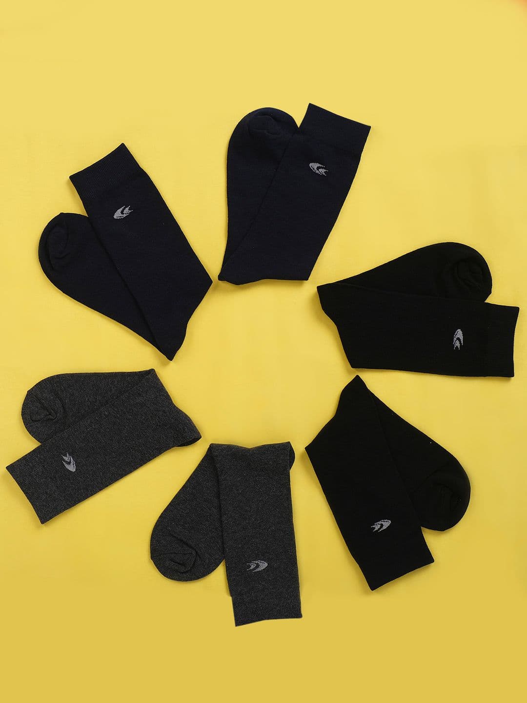 Allen Cooper Men Pack Of 3 Assorted Above Ankle-Length Cotton Socks - view 1