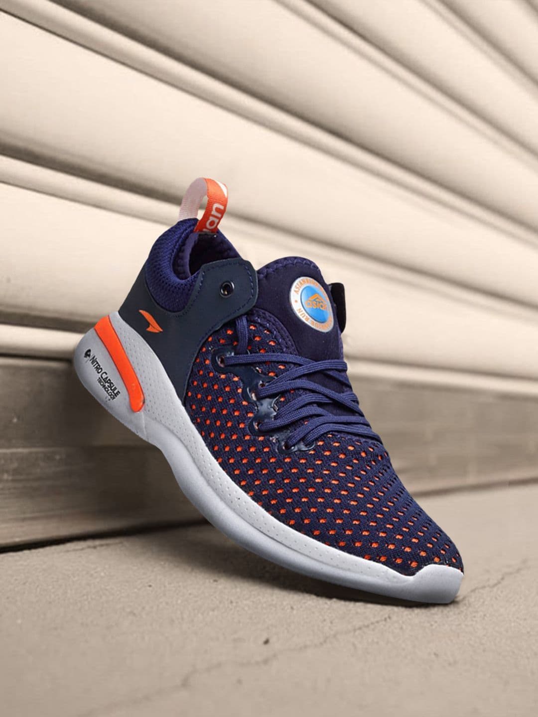 ASIAN Men Navy Blue Mesh Running Shoes - view 1