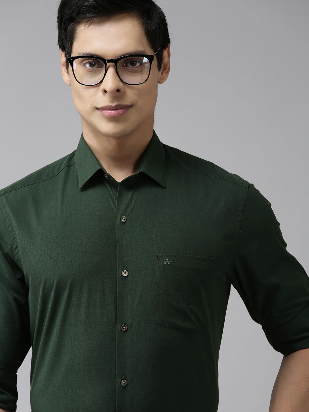 Arrow Men Green Slim Fit Opaque Formal Shirt - view 1